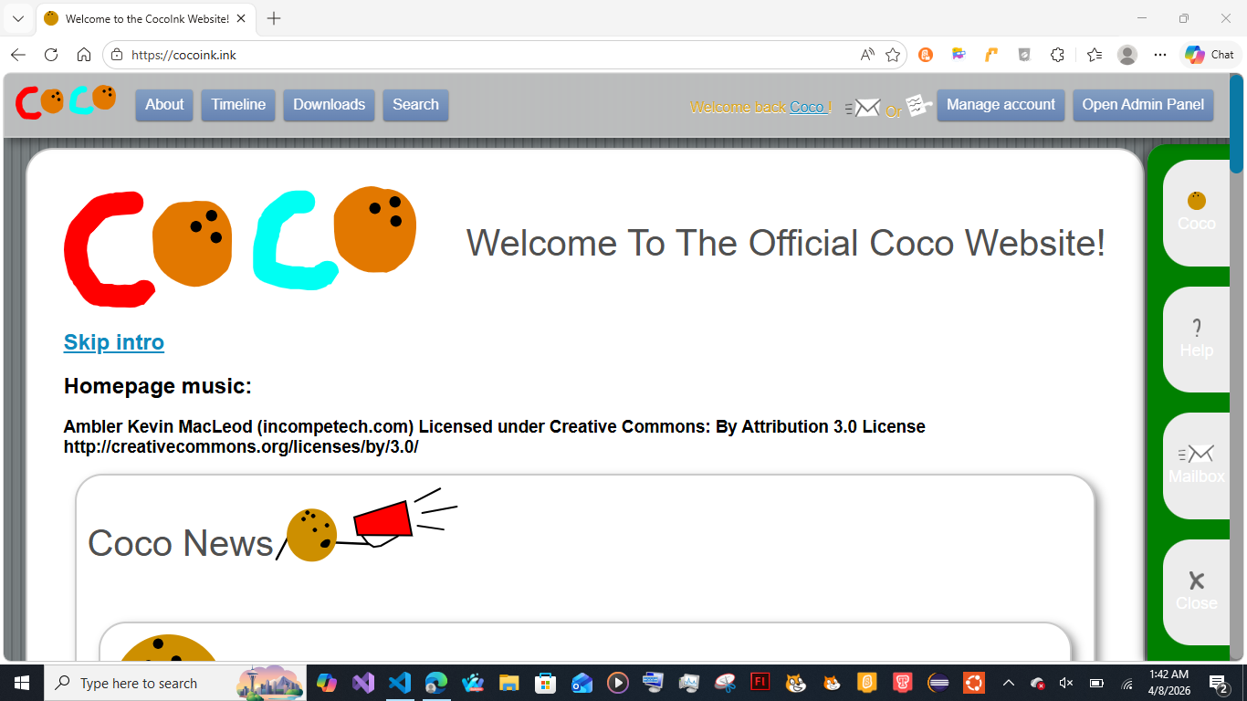 Coco Website Normal